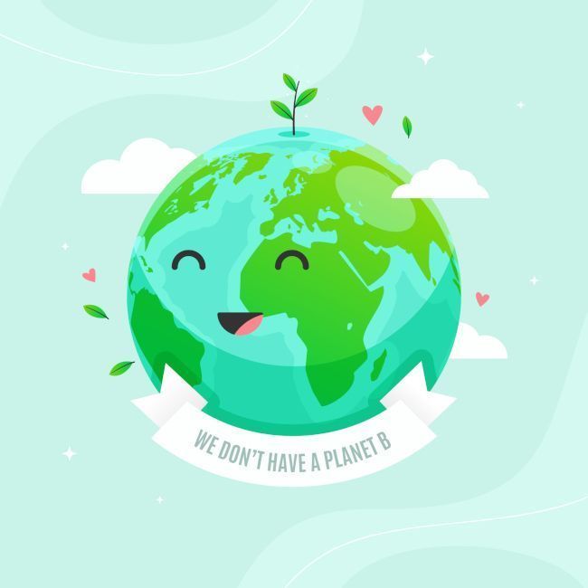 Ilustración del planeta tierra feliz